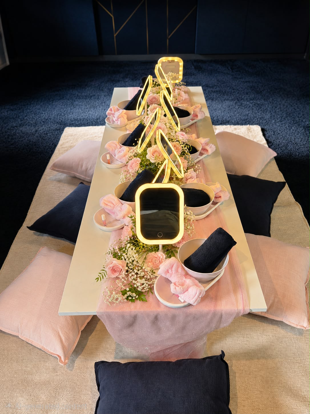Styled kids spa party setup available for hire in Tauranga